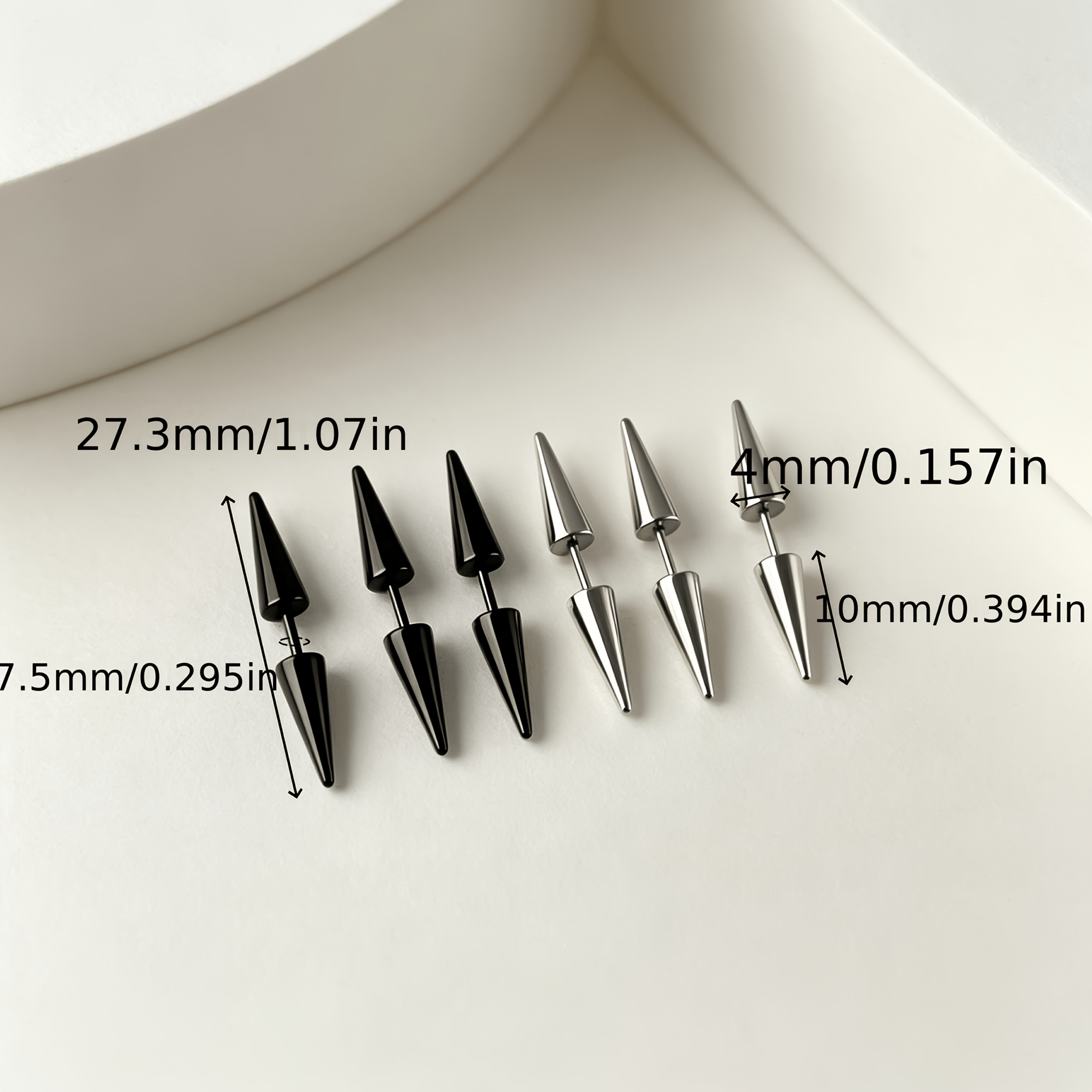 5pcs Devil Spike Ear Bone Studs Set, Spicy Style